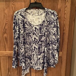 2 Piece Belle by Kim Gravel Blue and White Print